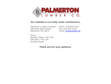 Tablet Screenshot of palmertonlumber.com